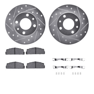 R1 Concepts® - Drilled and Slotted Front Brake Kit with 5000 OE Pads