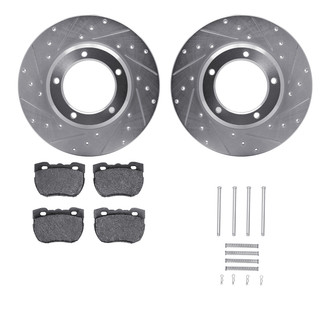 R1 Concepts® - Drilled and Slotted Front Brake Kit with 5000 OE Pads