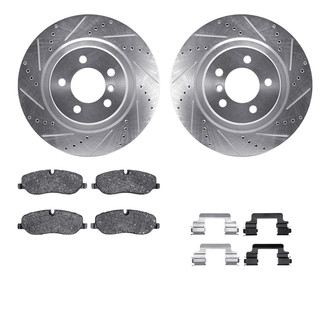 R1 Concepts® - Drilled and Slotted Front Brake Kit with 5000 OE Pads