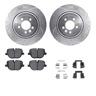 R1 Concepts® - Drilled and Slotted Rear Brake Kit with 5000 OE Pads