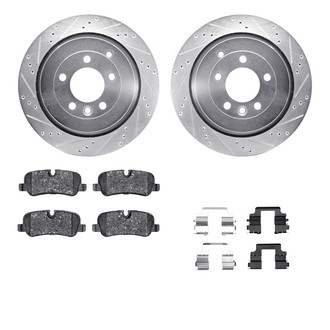 R1 Concepts® - Drilled and Slotted Rear Brake Kit with Optimum OE Pads