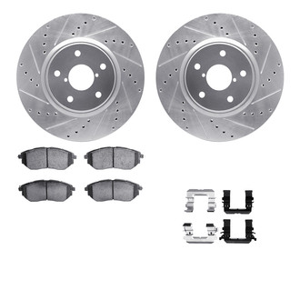 R1 Concepts® - Drilled and Slotted Front Brake Kit with 5000 OE Pads