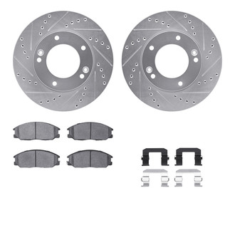R1 Concepts® - Drilled and Slotted Front Brake Kit with 5000 OE Pads