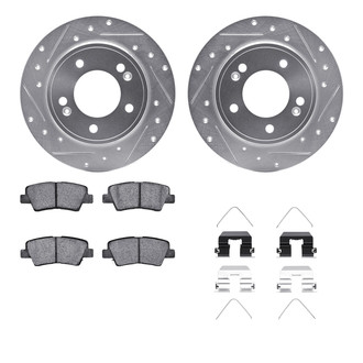 R1 Concepts® - Drilled and Slotted Rear Brake Kit with 5000 OE Pads