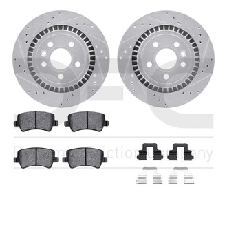 R1 Concepts® - Drilled and Slotted Rear Brake Kit with Optimum OE Pads