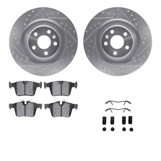 R1 Concepts® - Drilled and Slotted Rear Brake Kit with 5000 OE Pads