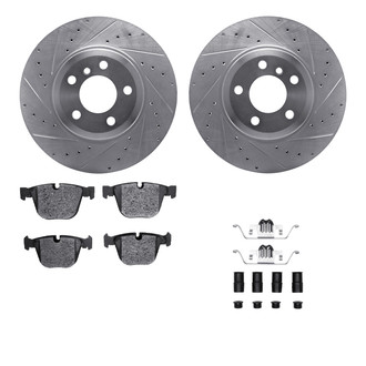 R1 Concepts® - Drilled and Slotted Rear Brake Kit with 5000 OE Pads