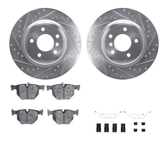 R1 Concepts® - Drilled and Slotted Rear Brake Kit with 5000 OE Pads