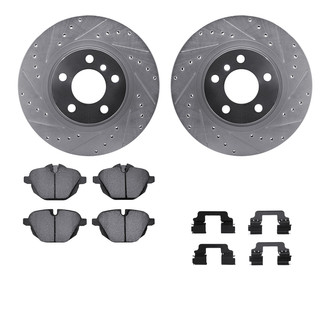 R1 Concepts® - Drilled and Slotted Rear Brake Kit with 5000 OE Pads