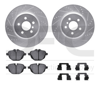 R1 Concepts® - Drilled and Slotted Rear Brake Kit with 5000 OE Pads