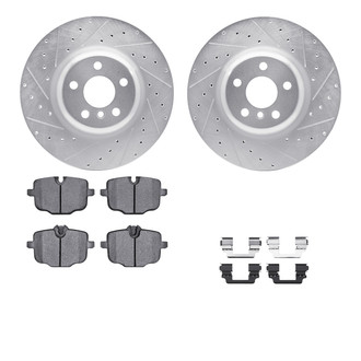 R1 Concepts® - Drilled and Slotted Rear Brake Kit with 5000 OE Pads