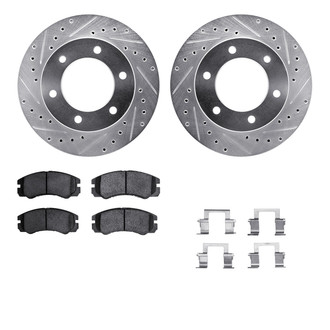R1 Concepts® - Drilled and Slotted Front Brake Kit with 5000 OE Pads
