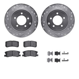 R1 Concepts® - Drilled and Slotted Rear Brake Kit with 5000 OE Pads