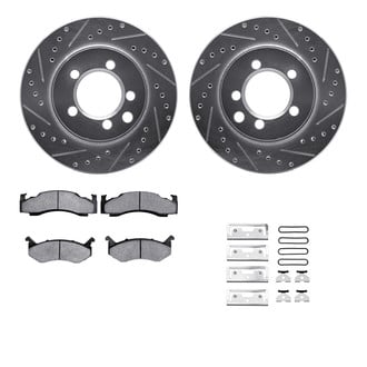 R1 Concepts® - Drilled and Slotted Front Brake Kit with 5000 OE Pads