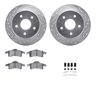 R1 Concepts® - Drilled and Slotted Rear Brake Kit with 5000 OE Pads