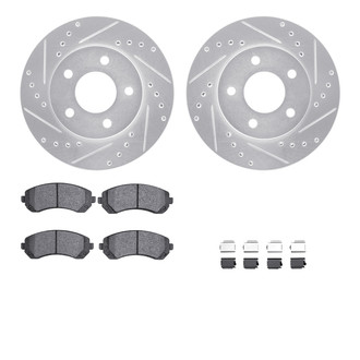 R1 Concepts® - Drilled and Slotted Front Brake Kit with 5000 OE Pads