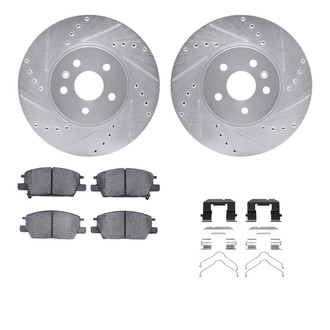 R1 Concepts® - Drilled and Slotted Front Brake Kit with 5000 OE Pads