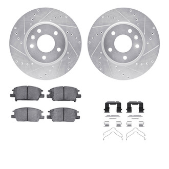 R1 Concepts® - Drilled and Slotted Front Brake Kit with 5000 OE Pads