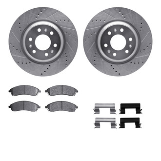 R1 Concepts® - Drilled and Slotted Front Brake Kit with 5000 OE Pads