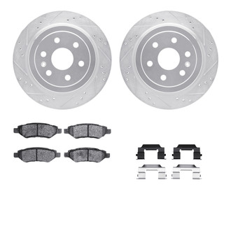 R1 Concepts® - Drilled and Slotted Rear Brake Kit with 5000 OE Pads