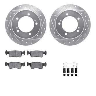 R1 Concepts® - Drilled and Slotted Front Brake Kit with 5000 OE Pads