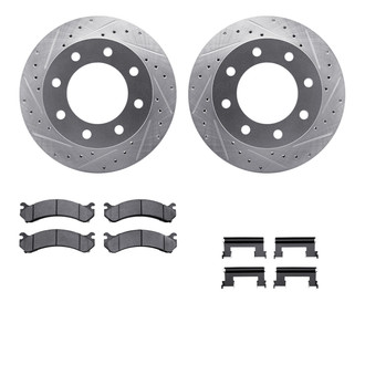 R1 Concepts® - Drilled and Slotted Front Brake Kit with 5000 OE Pads