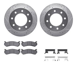 R1 Concepts® - Drilled and Slotted Rear Brake Kit with 5000 OE Pads