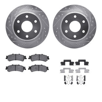 R1 Concepts® - Drilled and Slotted Rear Brake Kit with 5000 OE Pads