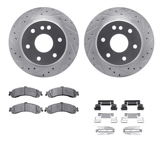 R1 Concepts® - Drilled and Slotted Rear Brake Kit with 5000 OE Pads