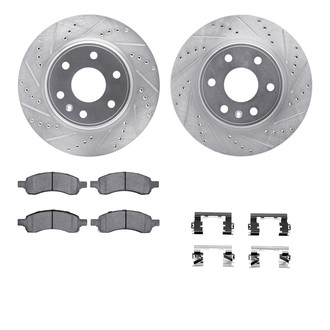 R1 Concepts® - Drilled and Slotted Front Brake Kit with 5000 OE Pads