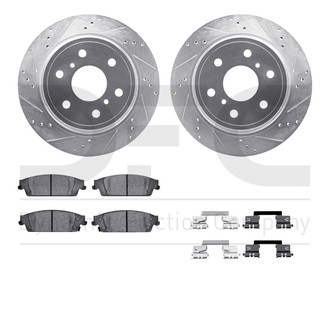 R1 Concepts® - Drilled and Slotted Rear Brake Kit with 5000 OE Pads