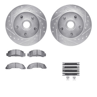 R1 Concepts® - Drilled and Slotted Front Brake Kit with 5000 OE Pads
