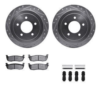 R1 Concepts® - Drilled and Slotted Rear Brake Kit with 5000 OE Pads