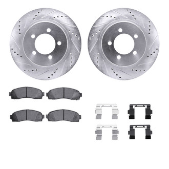 R1 Concepts® - Drilled and Slotted Front Brake Kit with 5000 OE Pads