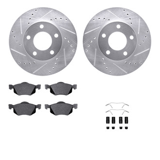 R1 Concepts® - Drilled and Slotted Brake Kit with 5000 OE Pads