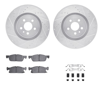 R1 Concepts® - Drilled and Slotted Front Brake Kit with 5000 OE Pads