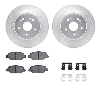 R1 Concepts® - Drilled and Slotted Rear Brake Kit with 5000 OE Pads