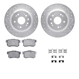 R1 Concepts® - Drilled and Slotted Rear Brake Kit with Optimum OE Pads