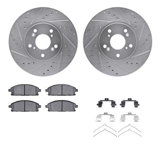 R1 Concepts® - Drilled and Slotted Front Brake Kit with 5000 OE Pads