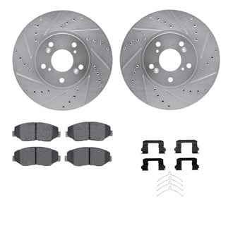 R1 Concepts® - Drilled and Slotted Front Brake Kit with 5000 OE Pads