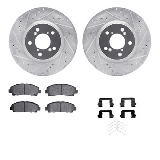 R1 Concepts® - Drilled and Slotted Front Brake Kit with 5000 OE Pads