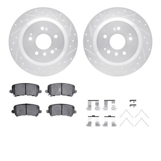 R1 Concepts® - Drilled and Slotted Rear Brake Kit with 5000 OE Pads