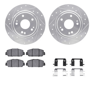 R1 Concepts® - Drilled and Slotted Front Brake Kit with 5000 OE Pads