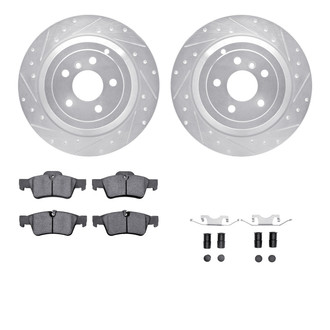 R1 Concepts® - Drilled and Slotted Rear Brake Kit with 5000 OE Pads