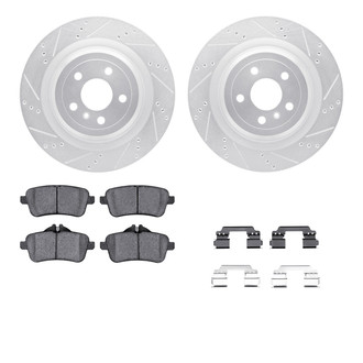 R1 Concepts® - Drilled and Slotted Rear Brake Kit with 5000 OE Pads