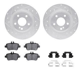 R1 Concepts® - Drilled and Slotted Rear Brake Kit with 5000 OE Pads