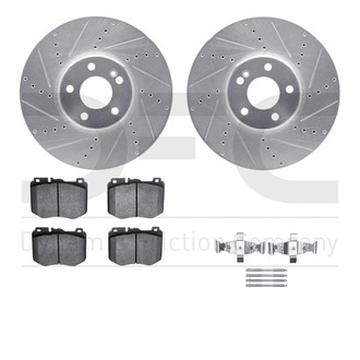 R1 Concepts® - Drilled and Slotted Front Brake Kit with 5000 OE Pads