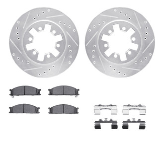 R1 Concepts® - Drilled and Slotted Front Brake Kit with 5000 OE Pads