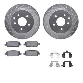 R1 Concepts® - Drilled and Slotted Rear Brake Kit with 5000 OE Pads