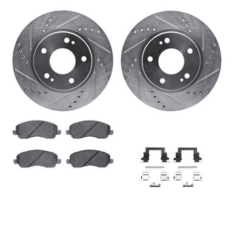R1 Concepts® - Drilled and Slotted Front Brake Kit with 5000 OE Pads